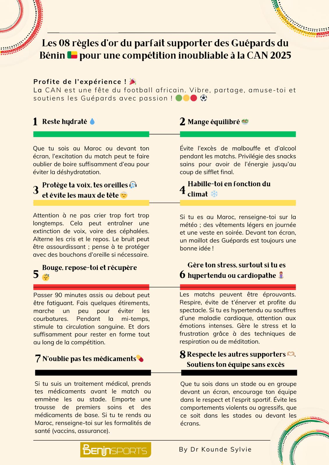 Santé : Les 08 règles à suivre par un parfait supporter 